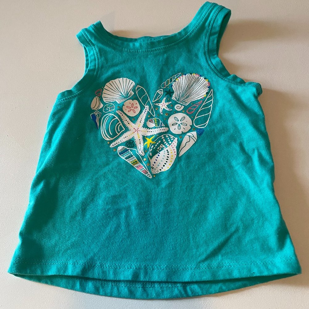 Cat & Jack Teal Ocean Nautical Graphic Tank